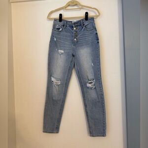 Tinsel Straight Ankle High Waist Mom Jeans- Size 27